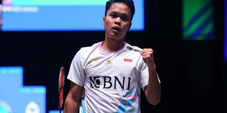 Anthony Ginting Lolos ke Final All England Usai Singkirkan Popov 1 Anthony Sinisuka Ginting pada event All England 2024