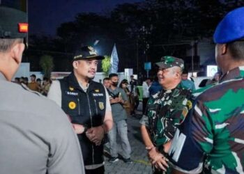 Wali Kota Medan bersama Tim Gabungan Pemko Medan melakukan apel pemantauan dan pencegahan asmara subuh