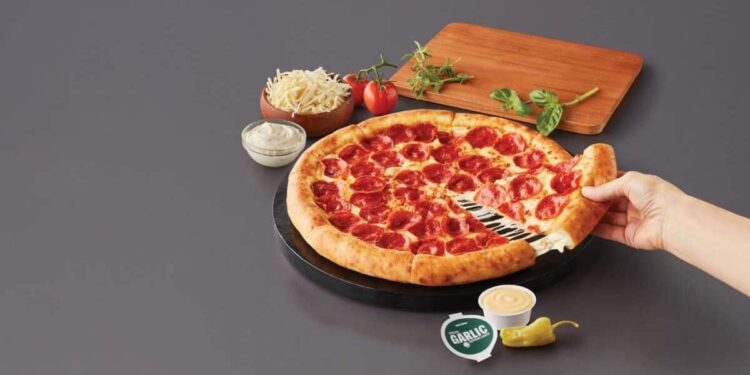 Ilustrasi piza Papa John's.