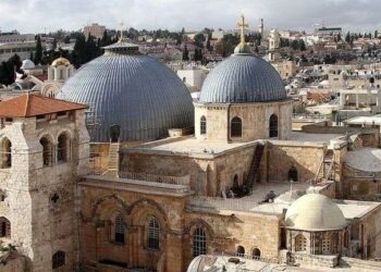 Gereja Makam Kudus atau Gereja Holy Sepulchre yang berada di Kota Tua, Yerusalem