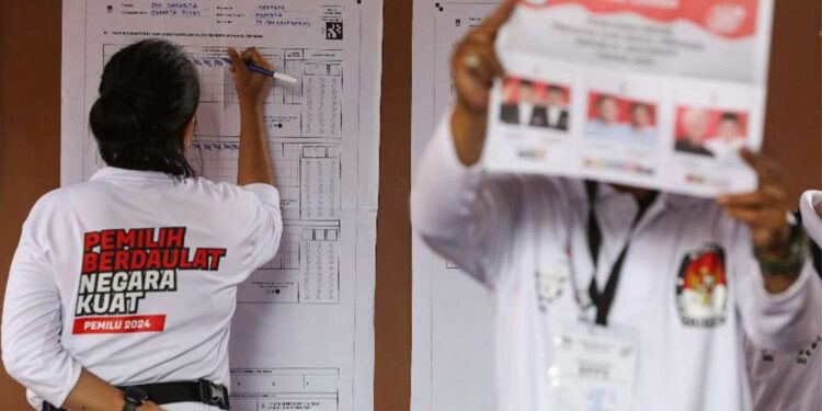 Ilustrasi perhitungan suara Pemilu 2024