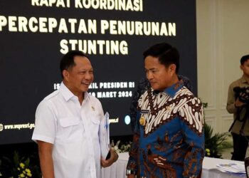 Pj Gubernur Sumut, Hassanudin, usai mengikuti rapat evaluasi pencapaian target prevalensi stunting bersama TPPS yang dipimpin Wakil Presiden Ma’ruf Amin, di Istana Wapres, Jakarta, Selasa (19/3/2024)