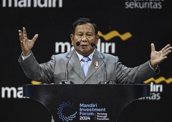 Prabowo Subianti saat jadi speaker pada MIF 2024.