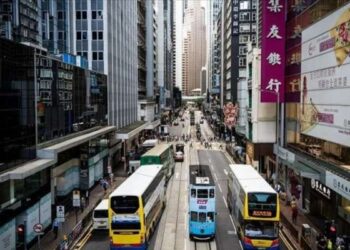 Suasana jalan di Hong Kong