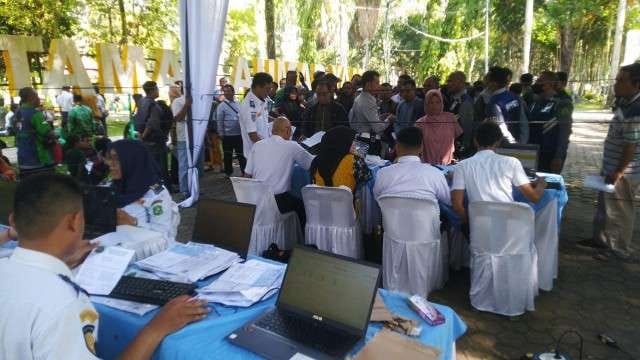 Kuota 6.000 Penumpang Mudik Gratis Pemko Medan Habis 1 Suasana pendaftaran Mudik Gratis Pemko Medan