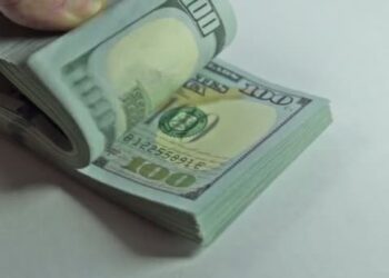 Ilustrasi mata uang dolar AS.