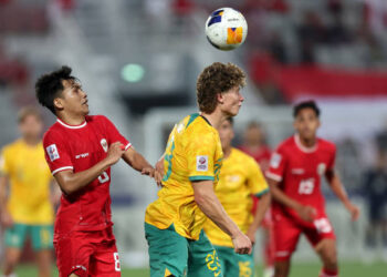 Duel Timnas Indonesia U-23 vs Australia di matchday 2 Grup A Piala Asia U-23 2024, di Abdullah bin Khalifa Stadium.