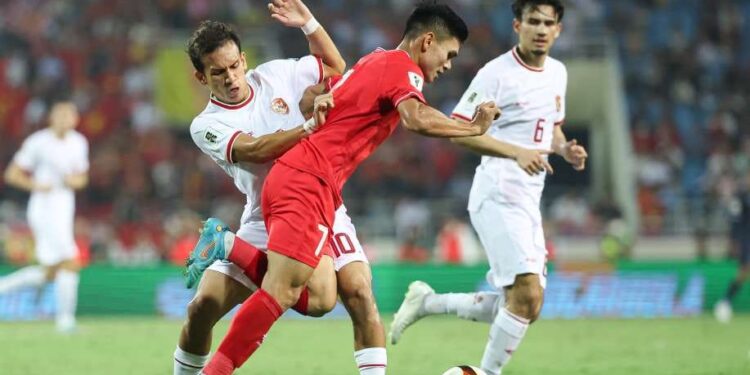 Indonesia saat memetik kemenangan dari lawatan ke Vietnam di Kualifikasi Piala Dunia 2026.
