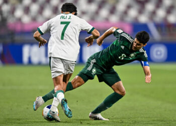 Pertandingan Grup C Piala Asia AFC U23 Qatar 2024 antara Irak vs Arab Saudi, di Stadion Internasional Khalifa di Doha, Qatar, Senin (22/4/2024) waktu setempat.