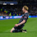 Gelandang Manchester City, Kevin De Bruyne bikin sejarah setelah mencetak gol lewat sundulan, saat bertandang ke Brighton.