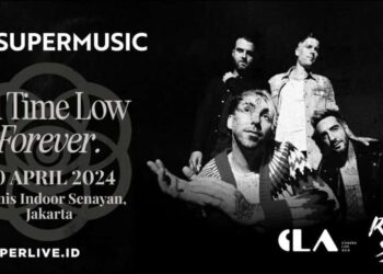Poster Konser Supermusic All Time Low di Jakarta.