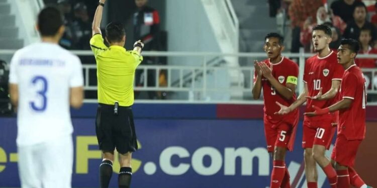 Laga semifinal Indonesia vs Uzbekistan, di Stadion Abdullah bin Khalifa Stadium, Senin (29/4/2024) malam WIB.