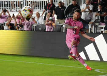 Penyerang Inter Miami asal Argentina, Lionel Messi.