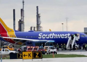 Ilustrasi maskapai penerbangan Southwest Airlines.