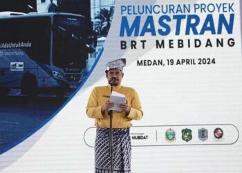Peluncuran proyek Mastran Bus Rapid Transit (BRT) Medan, Binjai, Deli Serdang (Mebidang).