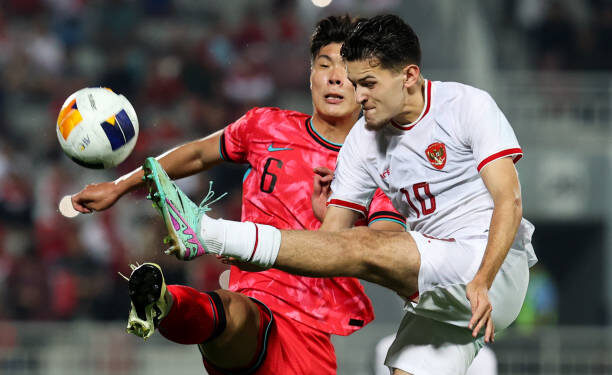 Statistik Indonesia vs Korsel, Garuda Muda Memang Pantas Menang 1 Justin Hubner pada laga perempatfinal Piala Asia U-23 2024 kontra Korea Selatan, di Stadion Abdullah bin Khalifa, Doha.