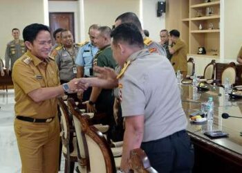 Kunjungan peserta PKDN Sekolah Staf dan Pimpinan Tinggi (Sespimti) Polri tahun 2024, di Kantor Gubernur, Senin (22/4/2024).