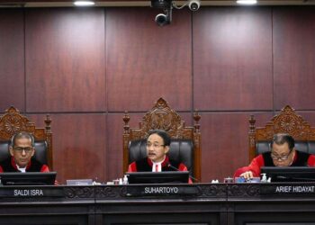 Sidang gugatan Pilpres, di Gedung MK, Jakarta Pusat, Senin (22/4/2024).