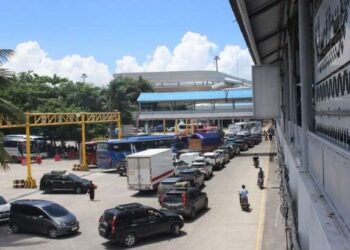 Suasana Pelabuhan Bakauheni sebelum Lebaran.