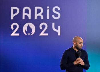 Pelatih tim nasional Prancis, Thiery Henry.