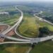 Foto udara jalan tol Tebing Tinggi - Indrapura.