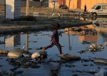 Kamp pengungsi di kota Deir al-Balah, Jalur Gaza tengah, Palestina.