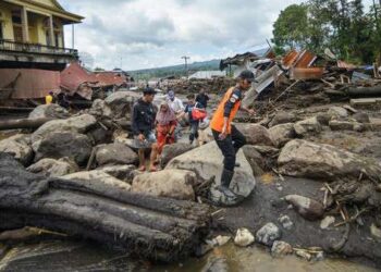 Bencana banjir lahar Marapi.