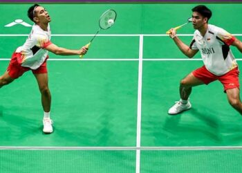 Pasangan ganda putra baru Fajar Alfian/Daniel Marthin memastikan kemenangan 3-1 atas Korea Selatan.