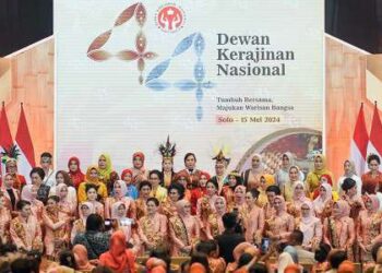 Puncak acara Hari Ulang Tahun (HUT) ke-44 Dekranas, di Hotel Alila, Kota Solo, Rabu (15/5/2024).
