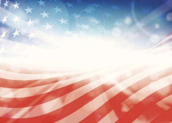 Ilustrasi bendera AS.