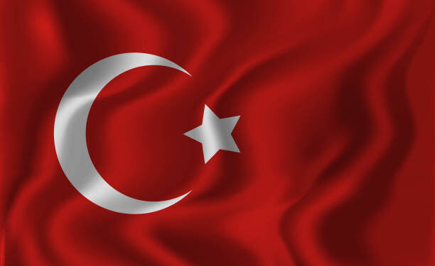 Ilustrasi bendera Turki.
