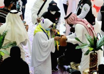 Jamaah haji Indonesia tiba di Arab Saudi.