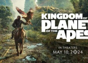 Poster film Kingdom of the Planet of the Apes.
