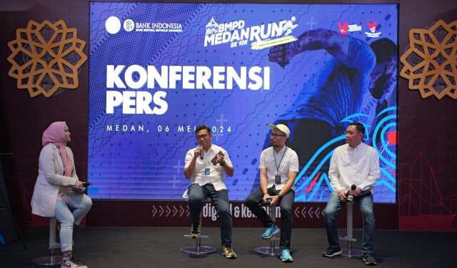 Konferensi pers BMPD Medan Run 2024.