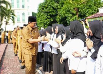 Pelantikan PPPK di lingkungan Pemko Medan, Senin (27/5/2024).