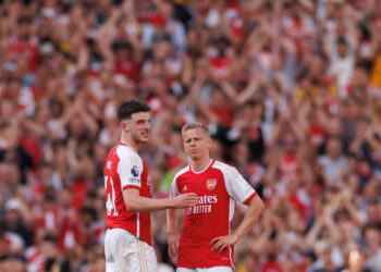 Pemain Arsenal pada salah satu laga Premier League.