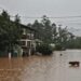 Penampakan banjir di Brasil.