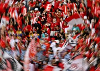 Suporter Timnas Indonesia.