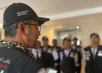 Apel penerimaan kesiapan petugas tambahan Daker Bandara, di Jeddah (30/5/2024).
