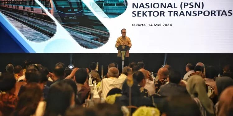 Kemenhub Telah Rampungkan 25 PSN Sektor Transportasi 1 Rapat Kerja Nasional: Percepatan Penyelesaian dan Pra-Evaluasi PSN, di Jakarta, Selasa (14/5/2024).