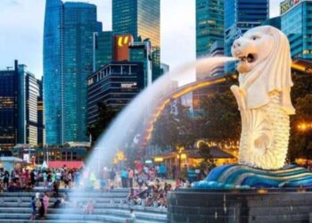 Suasana di salah satu spot favorit wisatawan di Singapura.