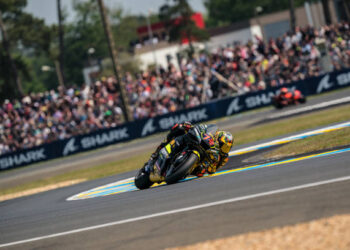 Suasana balapan utama MotoGP Prancis yang digelar di Sirkuit Le Mans, Prancis, Minggu (12/5/2024).