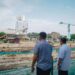 Pj Sekda Kota Medan, Topan Ginting meninjau progres pembangunan Lapangan Merdeka.