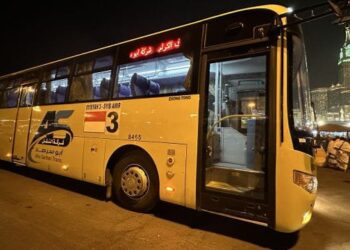Bus shalawat di Terminal Syib Amir.