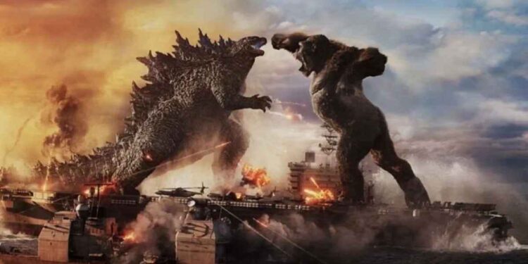 Cuplikan adegan dalam film Godzilla vs Kong.