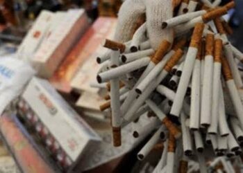 Ilustrasi rokok ilegal.
