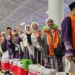 Jemaah haji Indonesia bersiap di paviliun Bandara Jeddah.