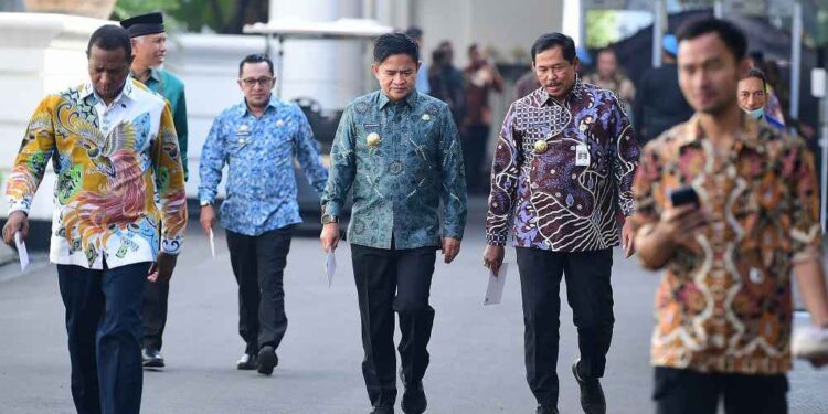 Pengendalian Inflasi Atensi Penting Pemprov Sumut 1 Pj Gubernur Sumut, Hassanudin, mengikuti Rakornas Pengendalian Inflasi Tahun 2024, di Istana Negara, Jumat (14/6/2024).