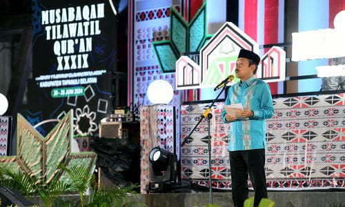 Juara MTQ ke-39 Diharapkan Mampu Wakili Sumut di Tingkat Nasional 1 Pembukaan MTQ Tingkat Provinsi Sumut di Astaka MTQ, Sipirok, Tapsel, Sabtu (22/6/2024) malam.