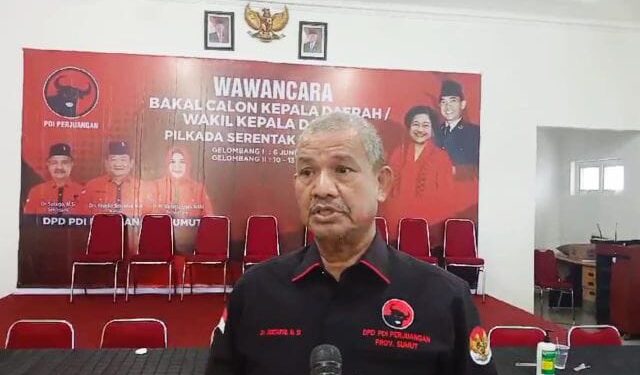 PDIP Sumut Fit and Proper Test 256 Bacalon Kepala Daerah 1 Sekretaris DPD PDIP Sumut, Sutarto.